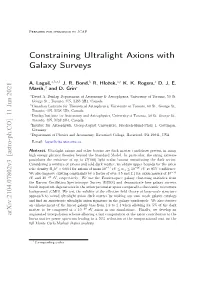 Constraining Ultralight Axions with Galaxy Surveys
