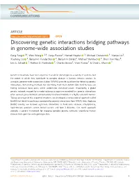 Discovering Genetic Interactions Bridging Pathways in Genome-Wide Association Studies