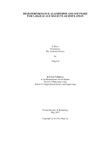 High-Performance Algorithms and Software for Large-Scale Molecular Simulation