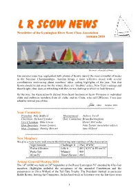 L R Scow News