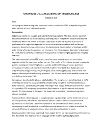 Operations Challenge Laboratory Procedure 2019