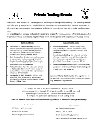 Private Tasting Events