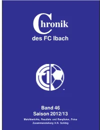 Chronik Des FC Ibach