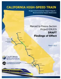 DRAFT Findings of Effect Stockton San Francisco