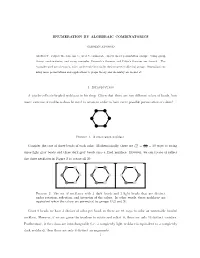 ENUMERATION by ALGEBRAIC COMBINATORICS 1. Introduction A