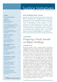 Ethnic Profiling by Police in Europe Foreword: Christopher Stone 1