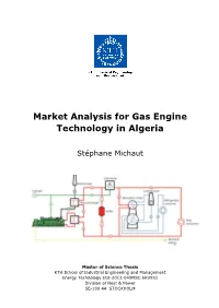 Market Analysis for Gas Engine Technology in Algeria