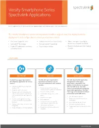 Versity Smartphone Series Spectralink Applications