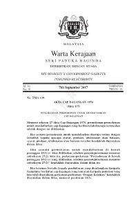 Warta Kerajaan S E R I P a D U K a B a G I N D a DITERBITKAN DENGAN KUASA