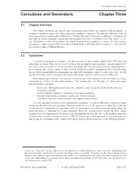 Coroutines and Generators Chapter Three