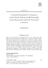 Corruption in the Dutch–Indonesian Relationship in the Nineteenth and Early Twentieth Centuries