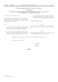 COUNCIL IMPLEMENTING REGULATION (EU) No 271/2011