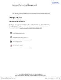Design for Use
