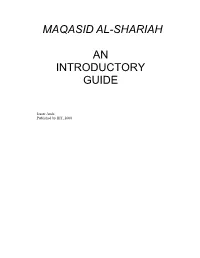 Maqasid Al-Shariah an Introductory Guide