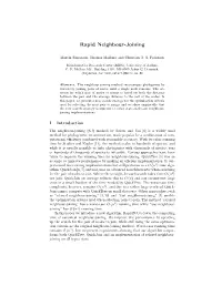 Rapid Neighbour-Joining