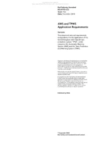 RIS-0775-CCS. AWS and TPWS Application Requirements 2018-12