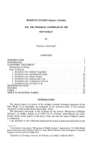 XIX. the Treehole Anopheles of the New World