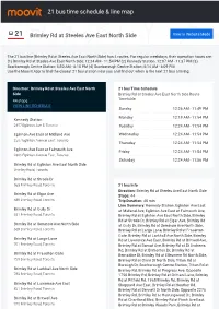 21 Bus Time Schedule & Line Route