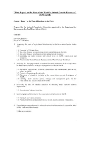 First Report on the State of the World's Animal Genetic Resources"
