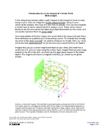 Introduction to a Line Integral of a Vector Field Math Insight