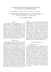 Low-Noise Design Issues for Analog Front-End Electronics in 130 Nm and 90 Nm CMOS Technologies