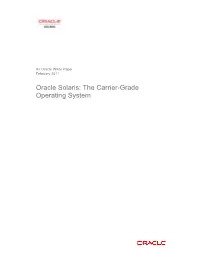Oracle Solaris: the Carrier-Grade Operating System Technical Brief