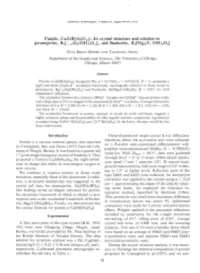 Painite, Cazrblllro,Rl: Its Crystal Structure and Relation To