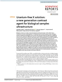Uranium-Free X Solution