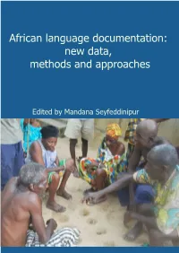 African Language Documentation: New Data, Methods and Approaches