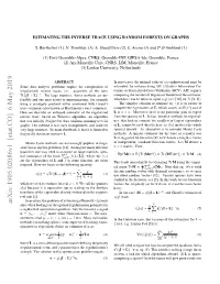 Arxiv:1905.02086V1 [Stat.CO] 6 May 2019 K Arise When Looking for the Optimal Regularization Parameter in Q X Sˆg(Q) = Rt(Qi + L)−1R