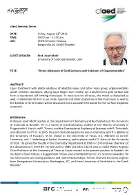 Cfaed Seminar Series DATE: TIME: LOC: GUEST SPEAKER: Friday