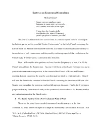 Easter As an Ecumenical Conundrum