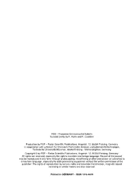 Fresenius Environmental Bulletin Founded Jointly by F. Korte and F