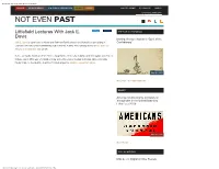 Littlefield Lectures with Jack E. Davis - Not Even Past