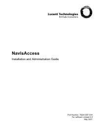 Navisaccess Installation and Administration Guide