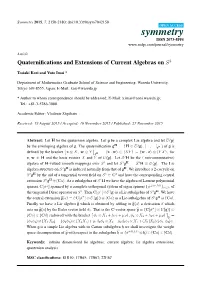 Quaternifications and Extensions of Current Algebras on S3