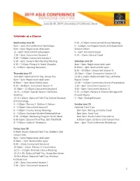 Schedule at a Glance