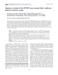 Sequence Variants of the DFNB31 Gene Among Usher Syndrome Patients of Diverse Origin