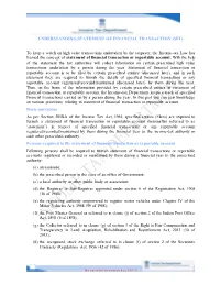 Understanding Statement of Financial Transaction (Sft)