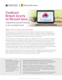 Cloudguard Network Security for Microsoft Azure Solution Brief