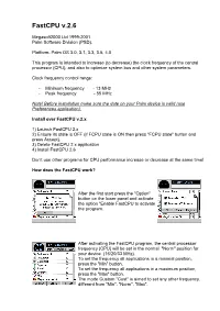 Fastcpu V.2.6
