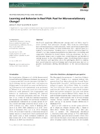 Learning and Behavior in Reef Fish: Fuel for Microevolutionary Change? Joshua A