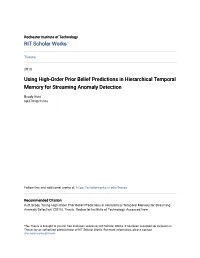 Using High-Order Prior Belief Predictions in Hierarchical Temporal Memory for Streaming Anomaly Detection