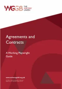WGGB Working Playwright Agreements and Contracts V10.Pub