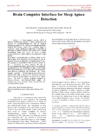 Brain Computer Interface for Sleep Apnea Detection