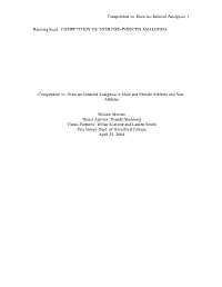 Competition Vs. Exercise-Induced Analgesia 1 Running Head
