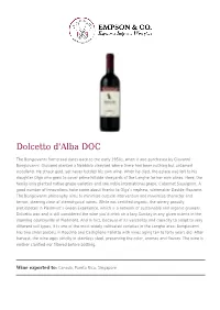 Dolcetto D'alba DOC