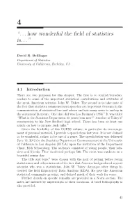 “. . . How Wonderful the Field of Statistics Is.