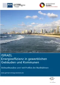 ISRAEL Energieeffizienz in Gewerblichen Gebäuden Und Kommunen