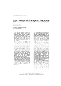 Jubal, Pythagoras and the Myth of the Origin of Music with Some Remarks Concerning the Illumination of Pit (It